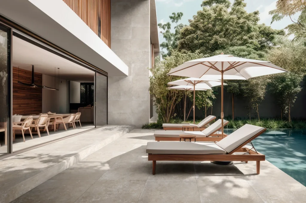 Tivoli paving stone effect porcelain tiles