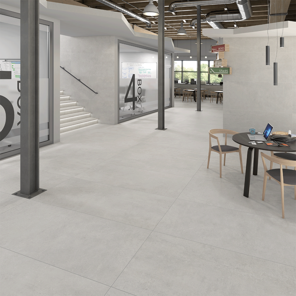 Toledo White Stone effect Porcelain Large Format Tiles