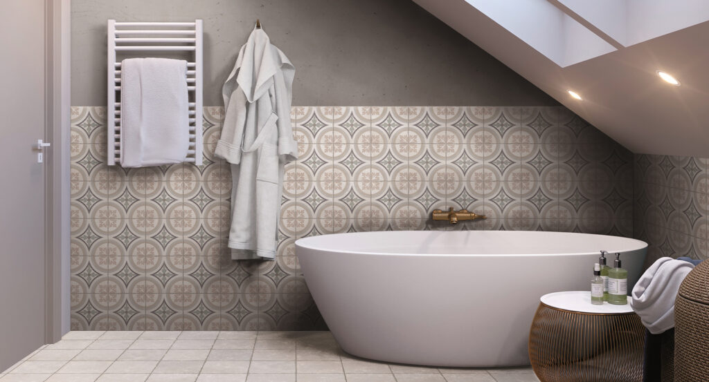 Parisienne Antique Highclere Porcelain Tile